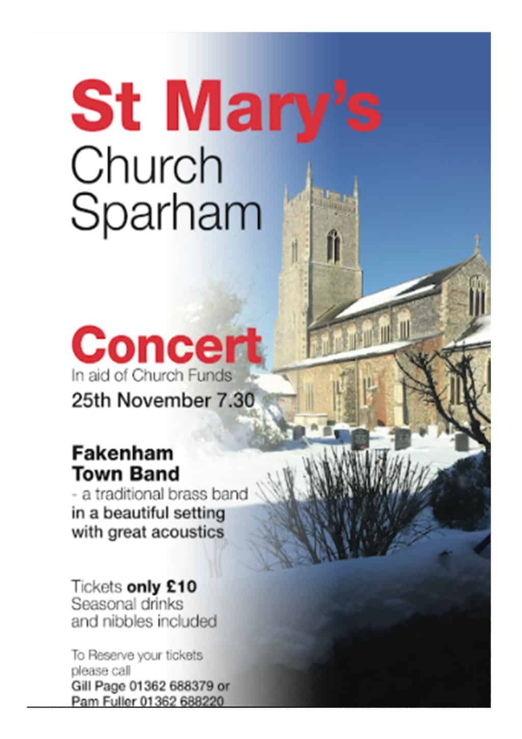 Concert At St Mary’s Sparham – Thursday 25th November